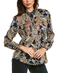 Jones New York Satin Twill Blouse Women