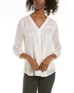 Jones New York Satin Stripe Kelly Blouse Women