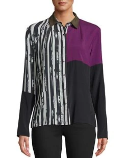 Nicole Miller Silk-Blend Top Women