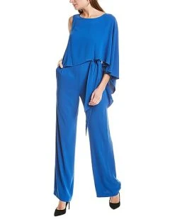Halston Flowy Draped Jumpsuit Women