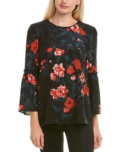 Lafayette 148 New York Roslin Silk Blouse Women