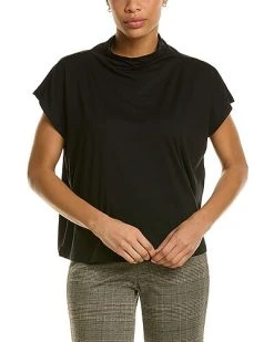 EILEEN FISHER Ine Jersey Funnel Neck Top Women