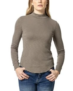 Lilla P Mock Neck Top Women