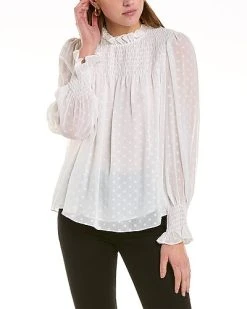 Rebecca Taylor Clip Dot Blouse Women