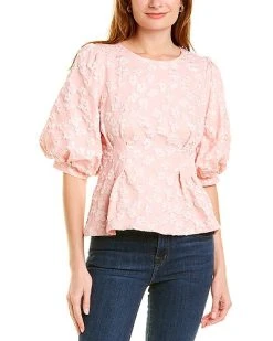 Gracia Jacquard Floral Top Women