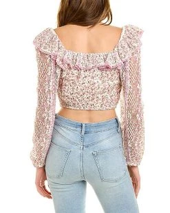 LoveShackFancy Dorabella Crop Top Women -Halston Kel Shop 1411047495 RLLD 2