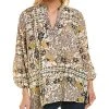 Johnny Was Phoenix Silk Tunic Top Women -Halston Kel Shop 1411065391 RLLD 1