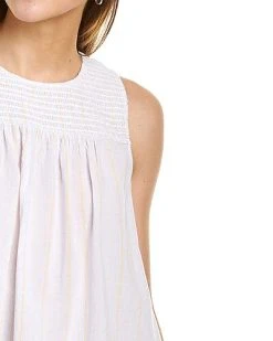 Lilla P Smocked Stripe Tank Women 8 Lilla P Smocked Stripe Tank Women -Halston Kel Shop 1411076113 RLLD 3