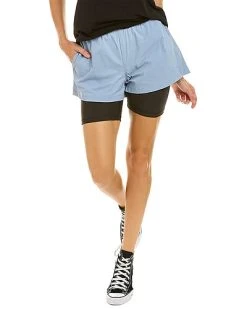 WeWoreWhat Solid Windbreaker Biker Short Women