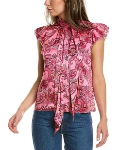 Alice + Olivia Brently Silk-Blend Tank Women