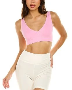WeWoreWhat Solid V-Neck Bra Top Women