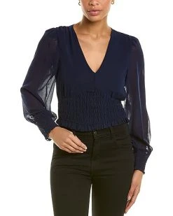 1.STATE Smocked Top Women