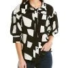 Gracia 3/4-Sleeve Printed Blouse Women -Halston Kel Shop 1411177903 RLLD 1