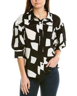 Gracia 3/4-Sleeve Printed Blouse Women
