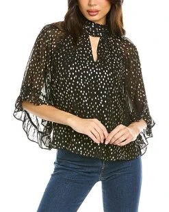 Vince Camuto Hiffon Foil Dot Top Women