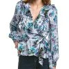BCBGMAXAZRIA Ruffle Floral Blouse Women -Halston Kel Shop 1411234999 RLLD 1