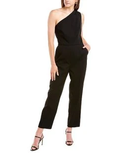 Oscar De La Renta De La Renta One-Shoulder Wool-Blend Jumpsuit Women