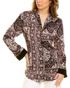 Johnny Was Ophelia Velvet Mix Pajama Top Women