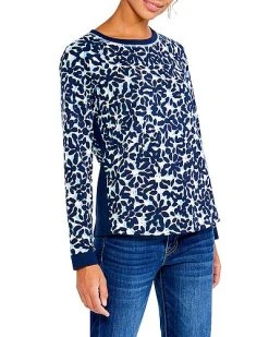 NIC+ZOE Blooming Blues Top Women