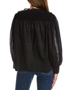 Rebecca Taylor Smocked Blouse Women -Halston Kel Shop 1411321916 RLLD 2