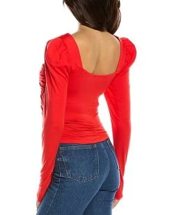 Lea & Viola Puff Sleeve Top Women -Halston Kel Shop 1411350726 RLLD 2