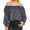 Rag & Bone Mimi Stripe Linen-Blend Top Women