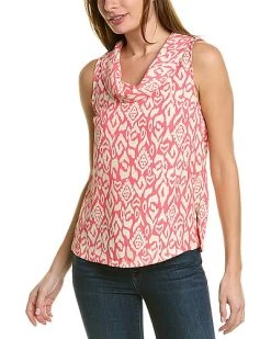 Vince Camuto Etched Geo Blouse Women