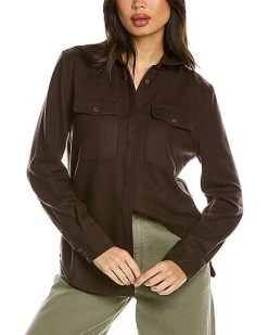 Rag & Bone Luisa Pocket Wool Blouse Women