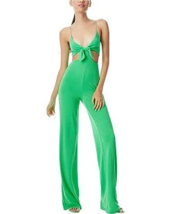 Alice + Olivia Havana Front Tie Bow Jumpsuit Women