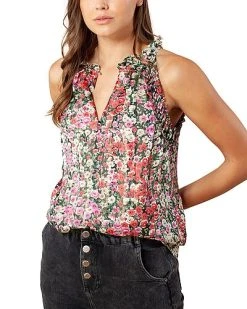 Hale Bob Sleeveless Halter Silk-Blend Top Women
