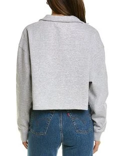 WeWoreWhat Cropped Knit 1/4-Zip Pullover Women -Halston Kel Shop 1411451937 RLLD 2