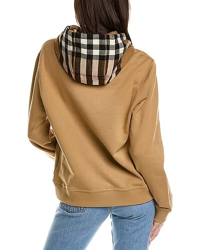 Burberry Check Hood Oversized Hoodie Women 4 Burberry Check Hood Oversized Hoodie Women - Image 2