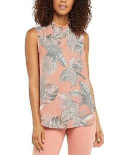 NYDJ Ruffle Neck Blouse Women