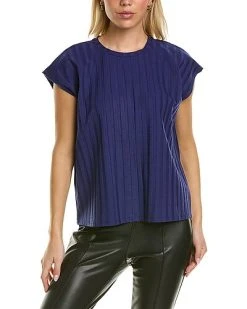 EILEEN FISHER Wide Stretch Rib Boxy Top Women