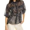 Gracia Puff Sleeve Sheer Top Women -Halston Kel Shop 1411501598 RLLD 1