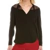 THEORY Lace Yoke Top Women -Halston Kel Shop 1411503005 RLLD 1