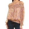 Gracia Paisley Pattern Gypsy Blouse Women -Halston Kel Shop 1411521134 RLLD 1