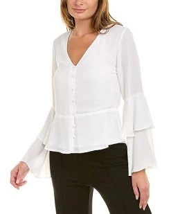 Vince Camuto Double Ruffle Top Women