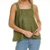EILEEN FISHER Quare Neck Linen Cami Women -Halston Kel Shop 1411545197 RLLD 1