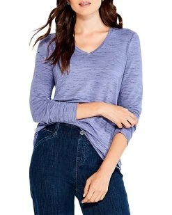 NIC+ZOE Spacedye Raw Edge Top Women