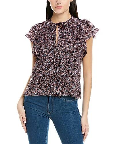 1.STATE Flutter V-Neck Top Women 3 1.STATE Flutter V-Neck Top Women