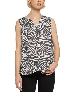 NYDJ Sleeveless Pintuck Blouse Women