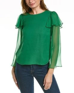 Rebecca Taylor Uffle Silk Blouse Women