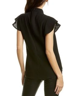 Gracia Pleated Ruffle Top Women -Halston Kel Shop 1411748411 RLLD 2