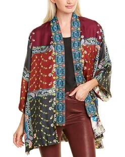 Johnny Was Paisley Silk Kimono Women