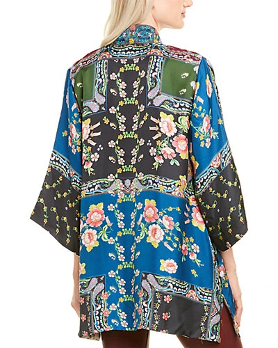 Johnny Was Paisley Silk Kimono Women 4 Johnny Was Paisley Silk Kimono Women - Image 2