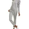 Lea & Viola 2pc Puff Hoodie & Jogger Pant Set Women