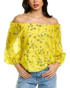 Alice + Olivia Alta Silk-Blend Top Women