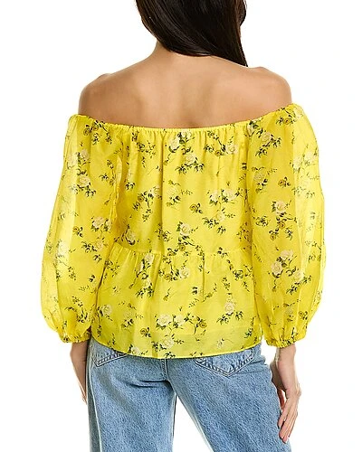 Alice + Olivia Alta Silk-Blend Top Women 4 Alice + Olivia Alta Silk-Blend Top Women - Image 2