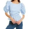 Bardot Peplum Poplin Top Women -Halston Kel Shop 1411825447 RLLD 1